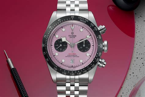 tudor blackbay chrono pink|tudor black chrono pink uk.